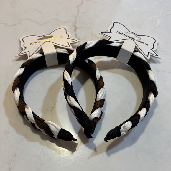 Kirklands Other - Kirkland's Home Braided Headbands Bundle- Black and White -Brown and White NWT
